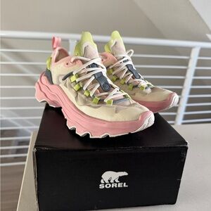 Sorel Women's Athletic Shoes size 6- Pink, Green, and White